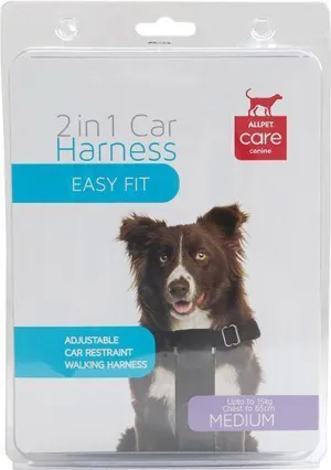 Allpet 2 in 1 Dog Car Harness For Dogs up to 15kg (Medium)