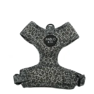 Black & Grey Leopard Adjustable Harness