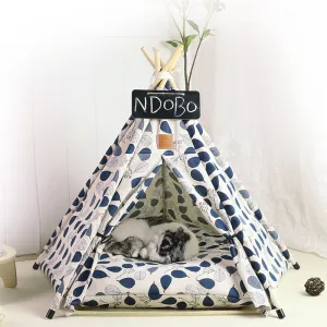 Cozy Pet Teepee Bed with Cushion