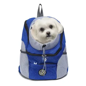 Double Shoulder Dog Backpack Dog Carrier Backpack Portable Dog Rucksack Dog Front Carrier