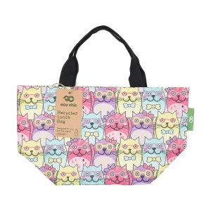 Eco Chic Multiple Glasses Cat Lunch Bag