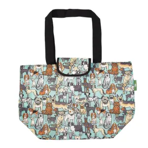 Eco Chic Teal Dogs Insulated Shopping Bag