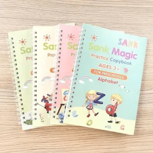 Magic Practice Copybook, (4 BOOK   10 REFILL  1 Pen)