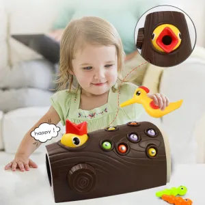 Magnetic Worm Catching Woodpecker Kids Toy