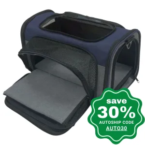One for Pets - Expandable Pet Carrier - Blue/Grey - 41CM x 23CM x 23CM (S)