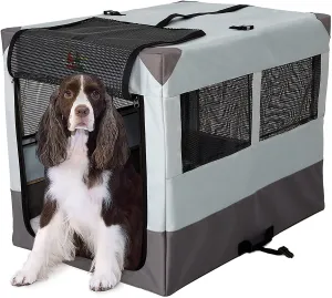 Portable Folding Soft Dog Travel Crate kennel - Midwest Home for Pets Canine Camper Sportable Crate